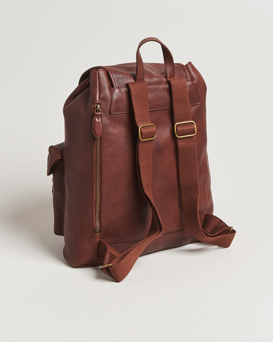 Homme | Polo Ralph Lauren Washed Heritage Leather Backpack British Tan | Polo Ralph Lauren | Washed Heritage Leather Backpack British Tan