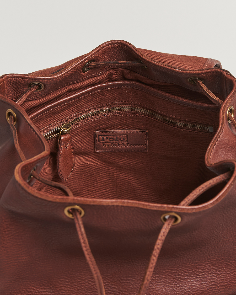 Homme | Polo Ralph Lauren Washed Heritage Leather Backpack British Tan | Polo Ralph Lauren | Washed Heritage Leather Backpack British Tan