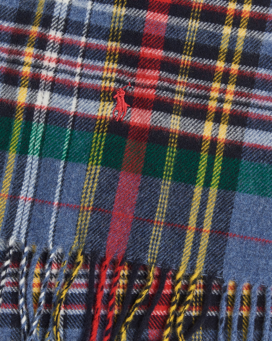 Homme | Polo Ralph Lauren Classic Wool Scarf Blue Multi | Polo Ralph Lauren | Classic Wool Scarf Blue Multi