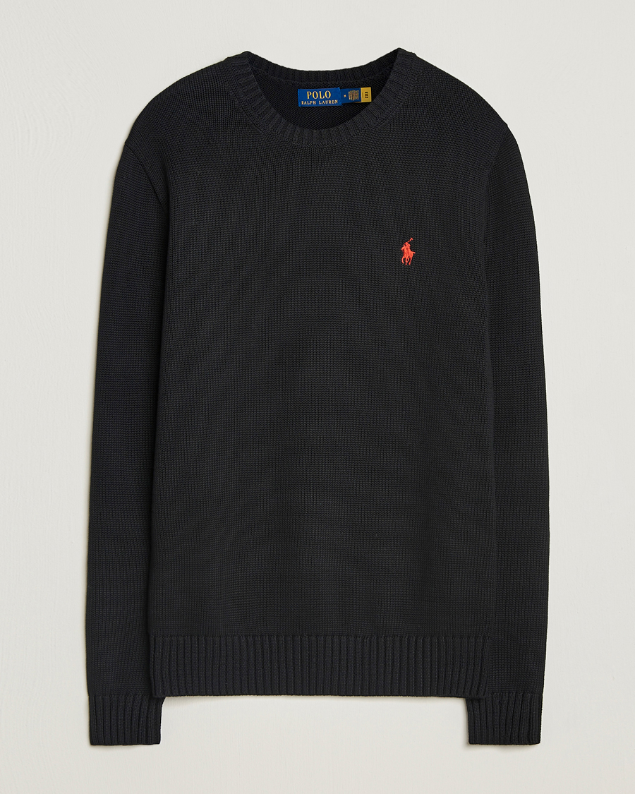 Homme | Pulls Et Tricots | Polo Ralph Lauren | Cotton Crew Neck Sweater Polo Black