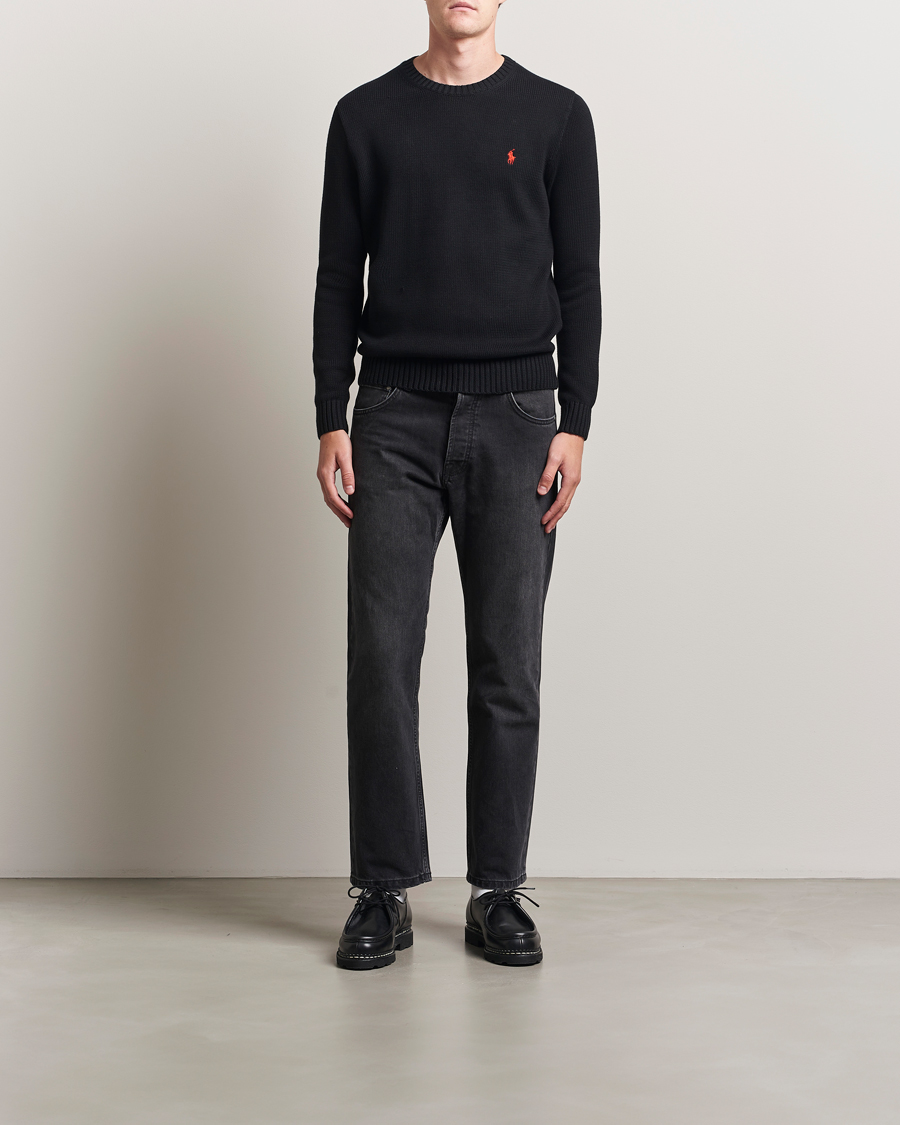 Homme | Pulls Et Tricots | Polo Ralph Lauren | Cotton Crew Neck Sweater Polo Black