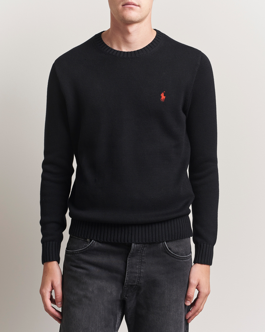 Homme | Pulls Et Tricots | Polo Ralph Lauren | Cotton Crew Neck Sweater Polo Black