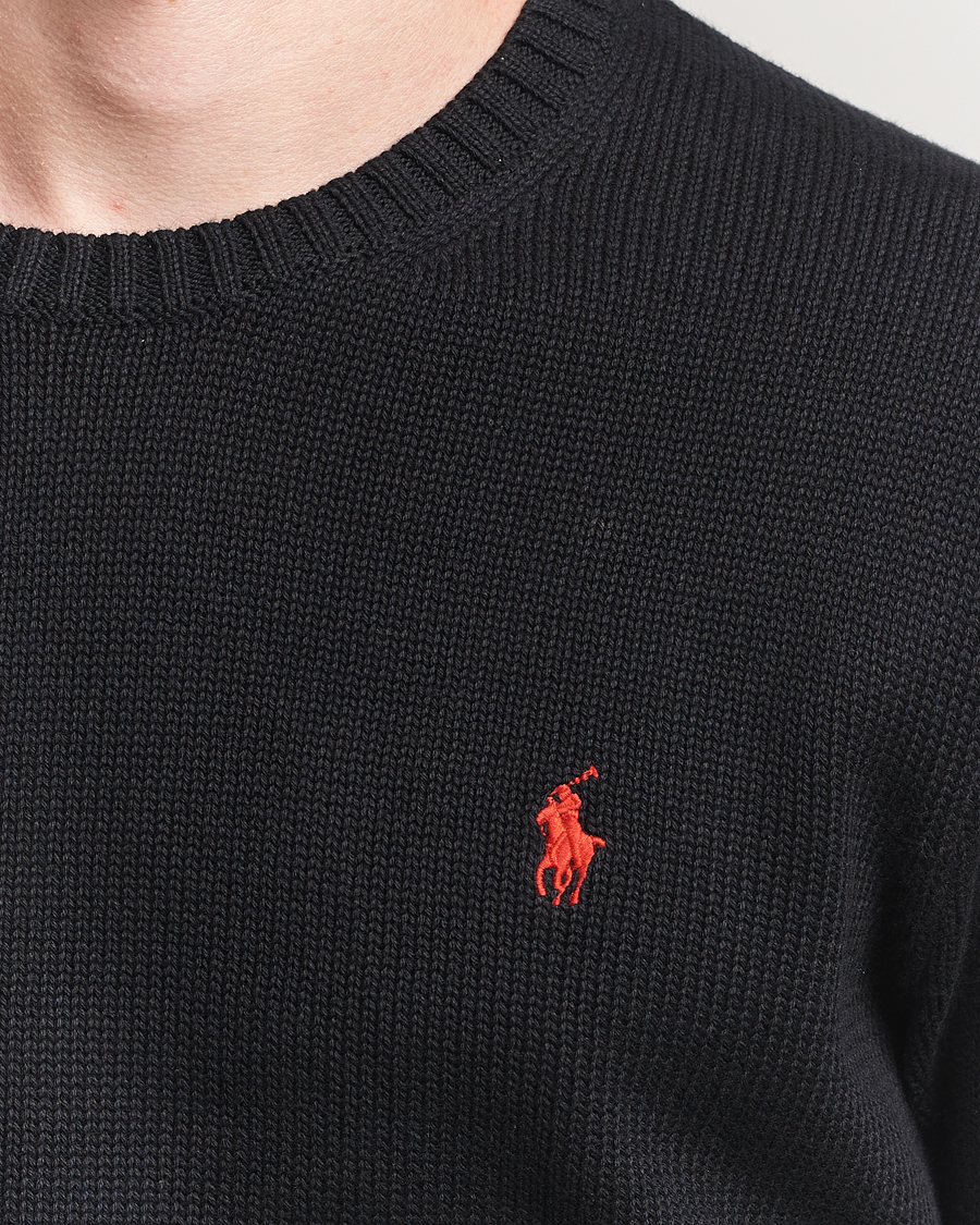 Homme | Pulls Et Tricots | Polo Ralph Lauren | Cotton Crew Neck Sweater Polo Black