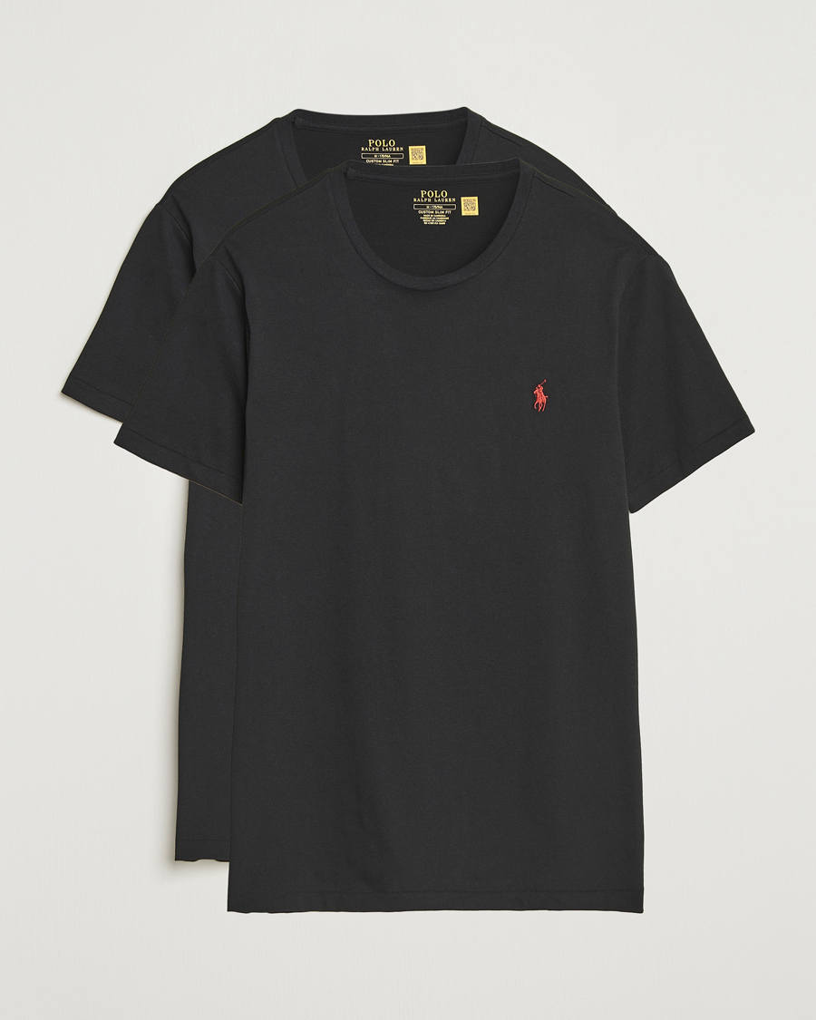 Homme | T-shirts | Polo Ralph Lauren | 2-Pack Crew Neck T-Shirt Black