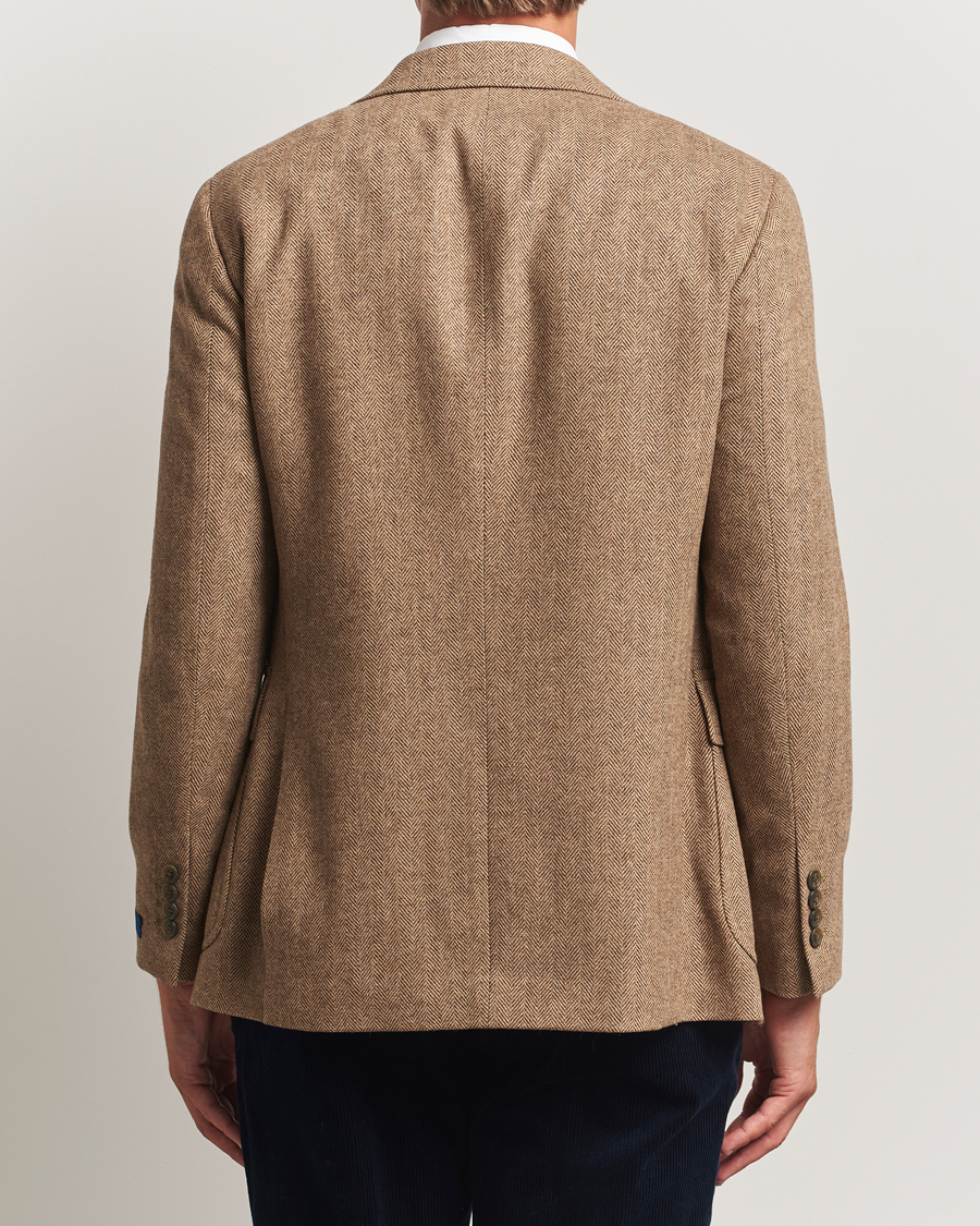 Homme | Blazers | Polo Ralph Lauren | Single Breasted Herringbone Sportcoat Brown/Tan