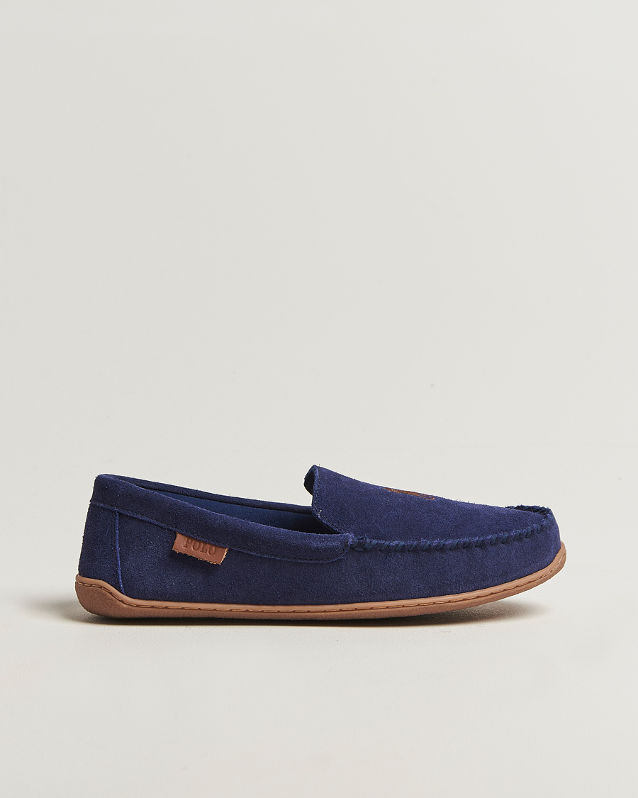 Homme | Polo Ralph Lauren Brenan Slipper Navy Suede | Polo Ralph Lauren | Brenan Slipper Navy Suede