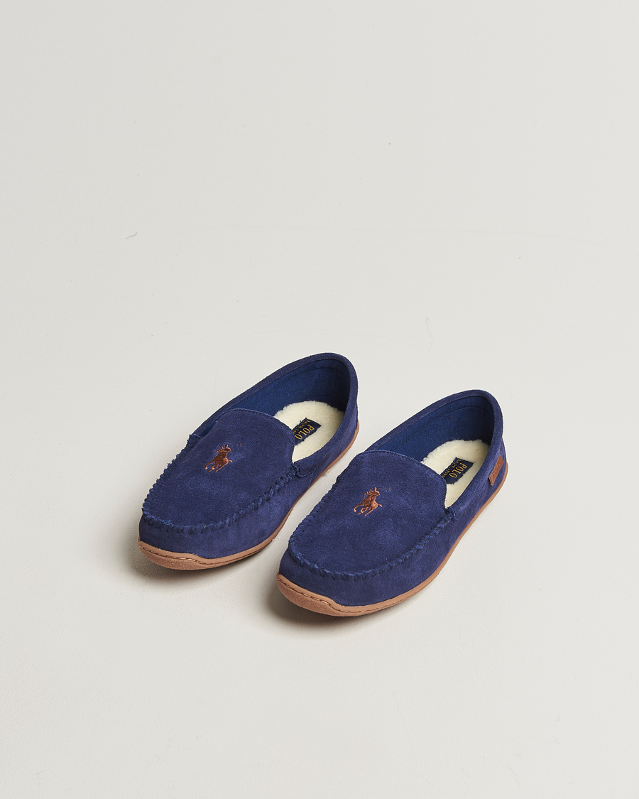 Homme | Polo Ralph Lauren Brenan Slipper Navy Suede | Polo Ralph Lauren | Brenan Slipper Navy Suede