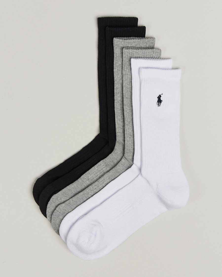 Homme | Sous-Vêtements Et Chaussettes | Polo Ralph Lauren | 6-Pack Crew Sock Grey Assorted