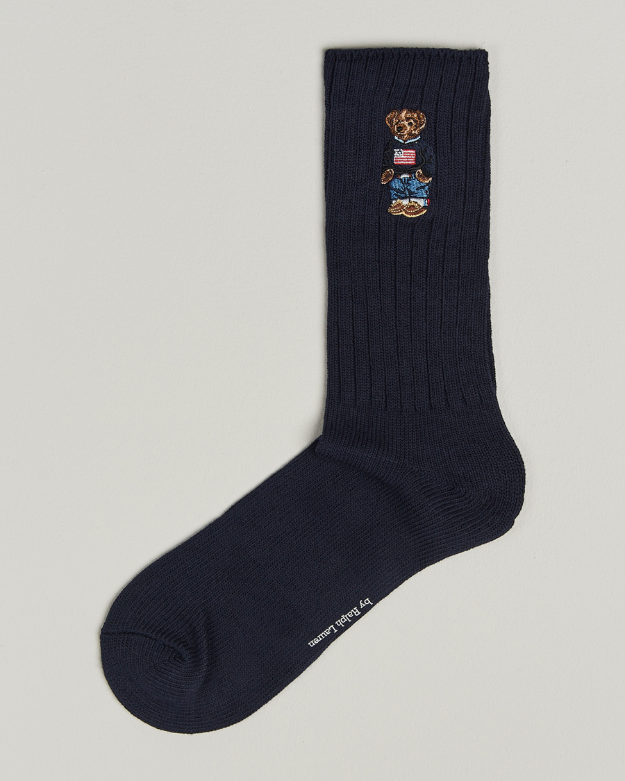 Homme | Sous-Vêtements Et Chaussettes | Polo Ralph Lauren | Embroidered Bear Crew Sock Navy