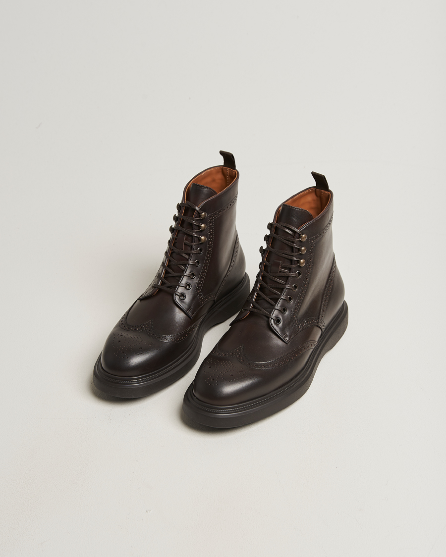 Homme | Bottes | Polo Ralph Lauren | Martelli Brogue Boot Dark Brown Suede
