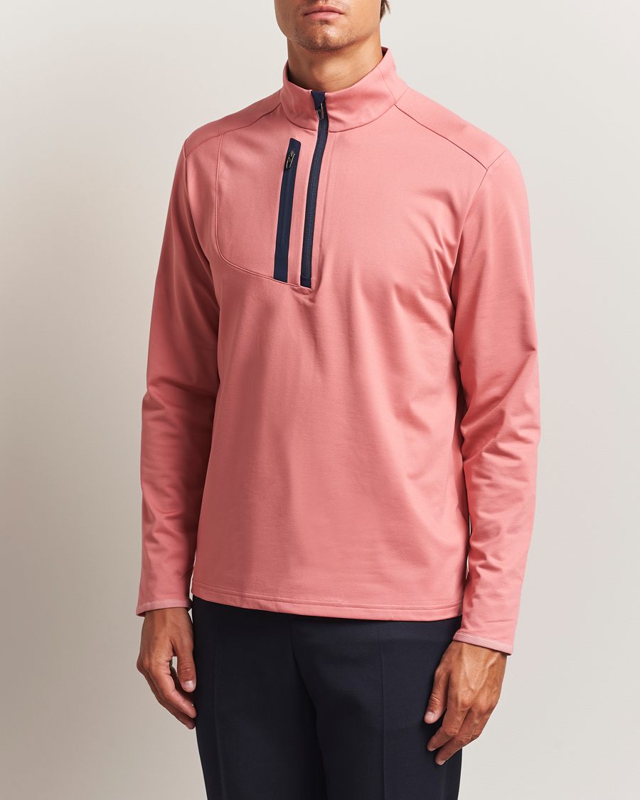 Homme | Vêtements de golf | RLX Ralph Lauren | Luxury Jersey Half Zip Desert Rose