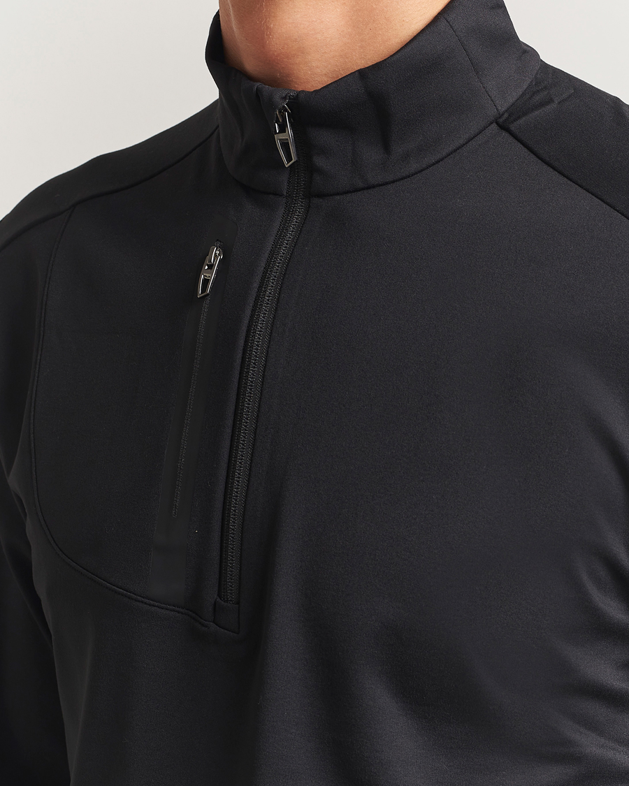 Homme | Pulls Et Tricots | RLX Ralph Lauren | Luxury Jersey Half Zip Polo Black