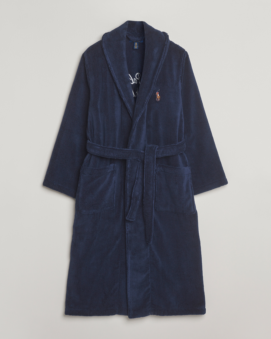Homme | Peignoirs Et Pyjamas | Polo Ralph Lauren | Cotton Terry Logo Robe Cruise Navy