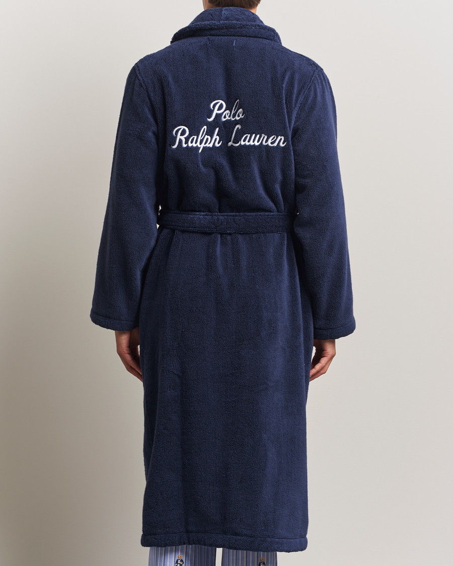 Homme | Peignoirs Et Pyjamas | Polo Ralph Lauren | Cotton Terry Logo Robe Cruise Navy