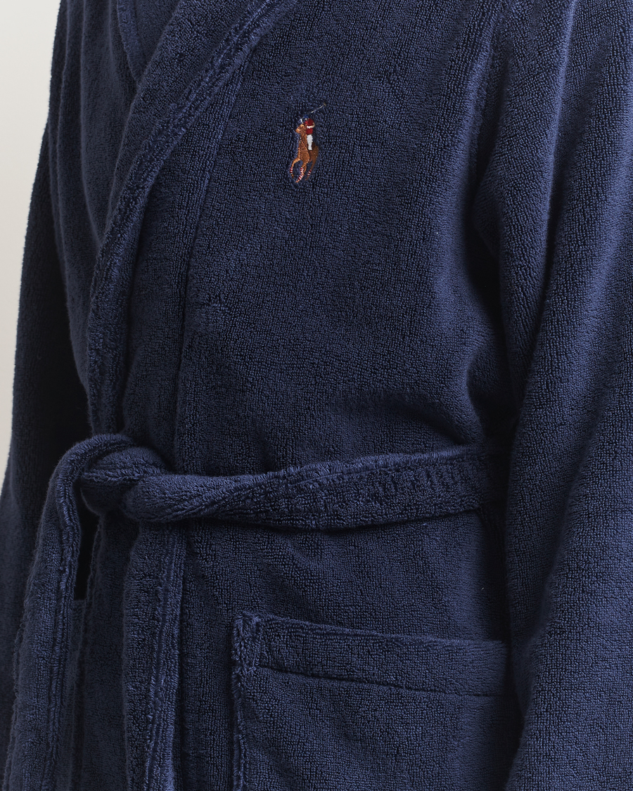 Homme | Peignoirs Et Pyjamas | Polo Ralph Lauren | Cotton Terry Logo Robe Cruise Navy