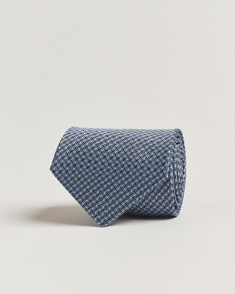Homme | Stenströms Woven Silk Tie 7,5cm Navy | Stenströms | Woven Silk Tie 7,5cm Navy