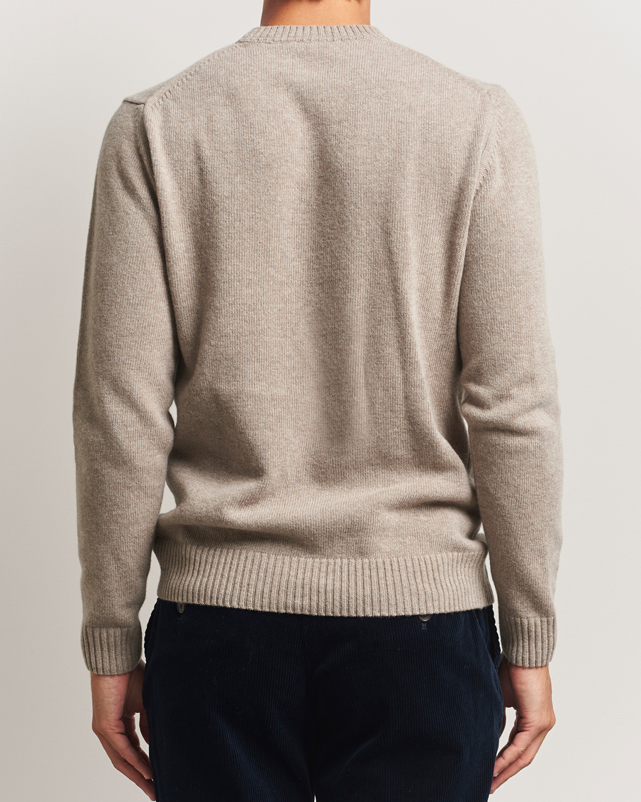 Homme | Pulls Et Tricots | Stenströms | Brushed Merino Crew Neck Light Brown