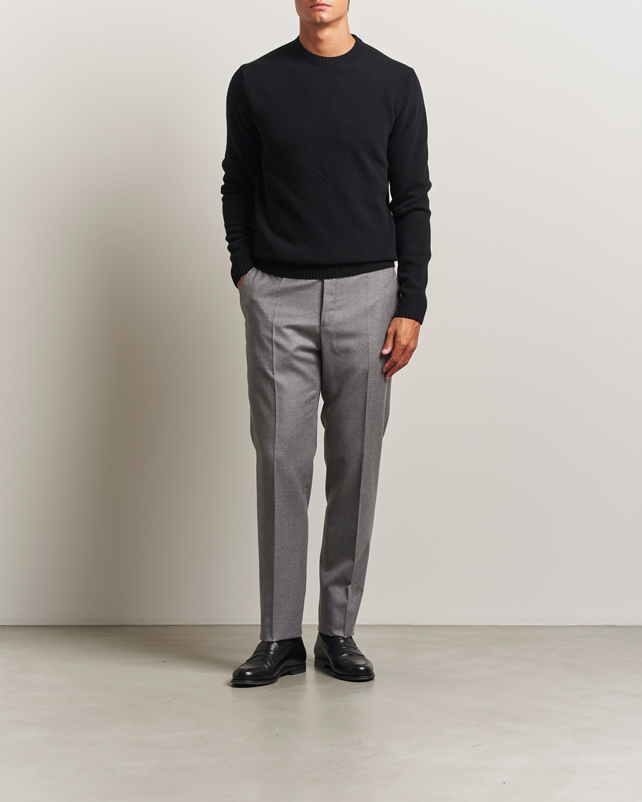 Homme | Pulls Et Tricots | Stenströms | Brushed Merino Crew Neck Black