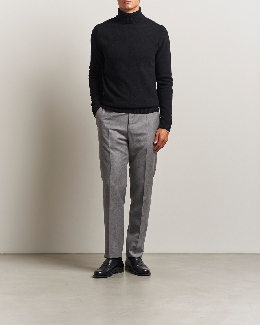 Homme | Pulls Et Tricots | Stenströms | Brushed Merino Rollneck Black