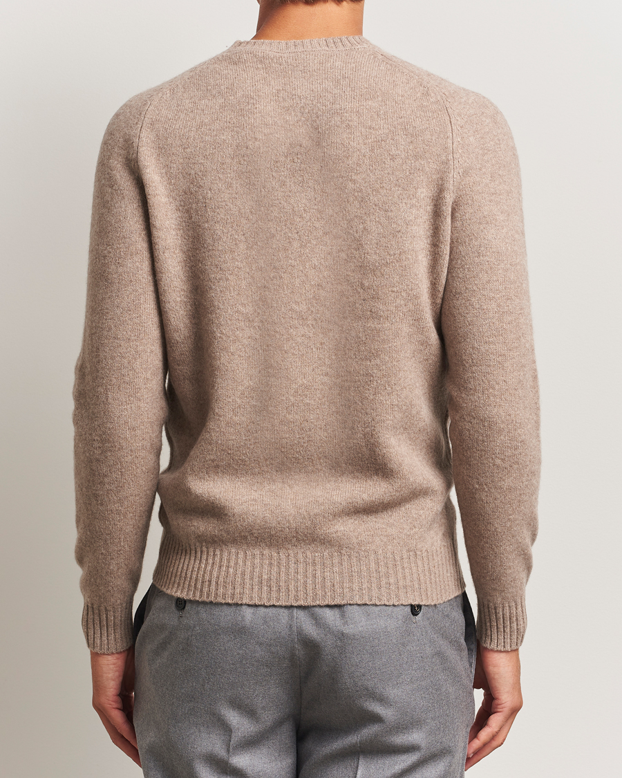 Homme | Pulls Et Tricots | Stenströms | Knitted Yak/Merino Crew Neck Light Brown