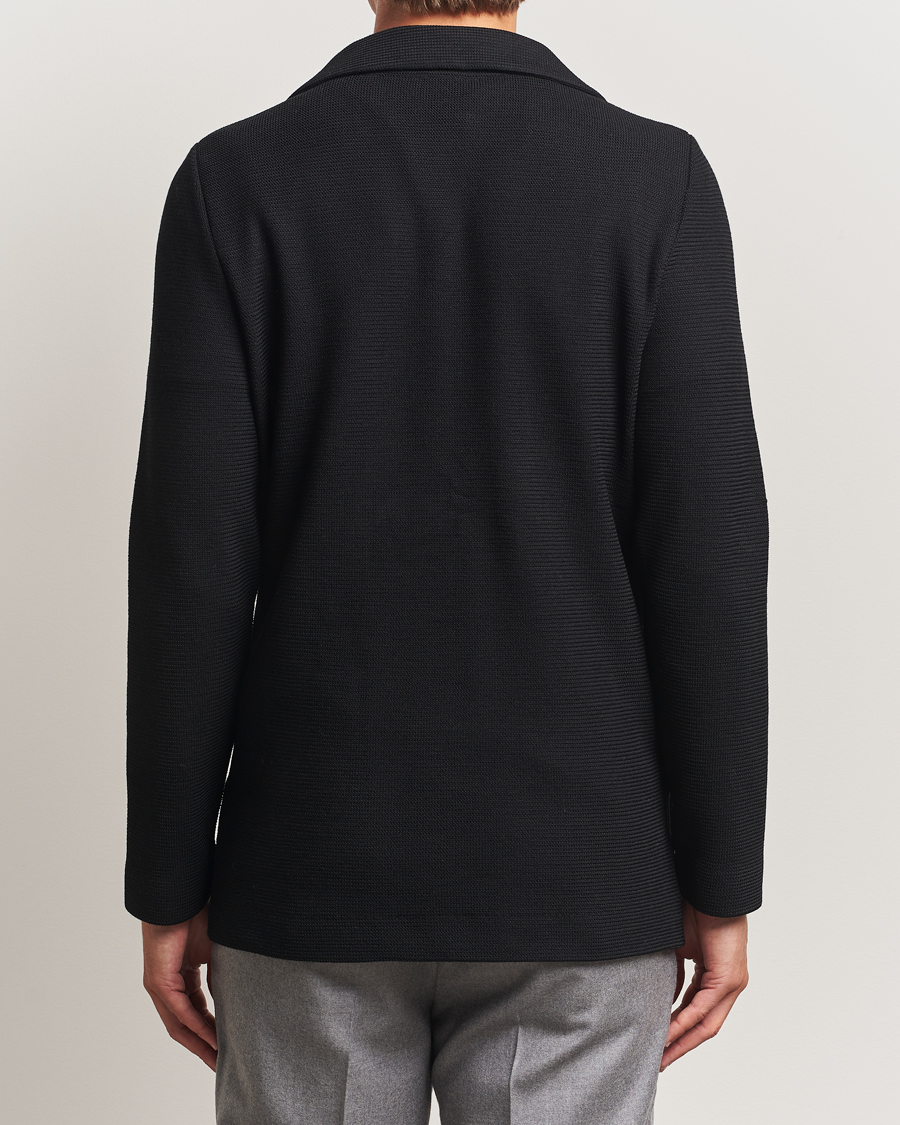 Homme | Blazers | Stenströms | Milano Knitted DB Textured Blazer Black