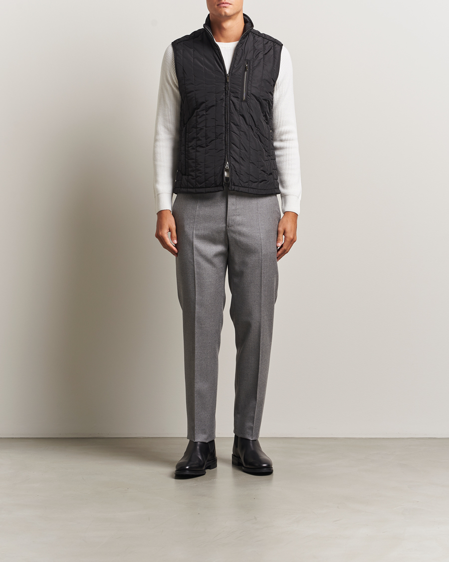 Homme | Gilets | Stenströms | Nylon Quilted Light Padded Vest Black