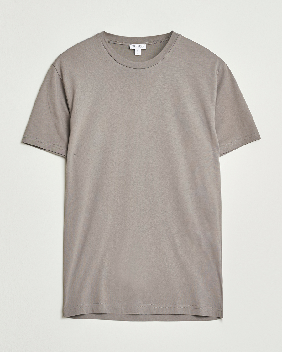 Homme | T-shirts | Sunspel | Riviera Midweight T-Shirt Iron Grey