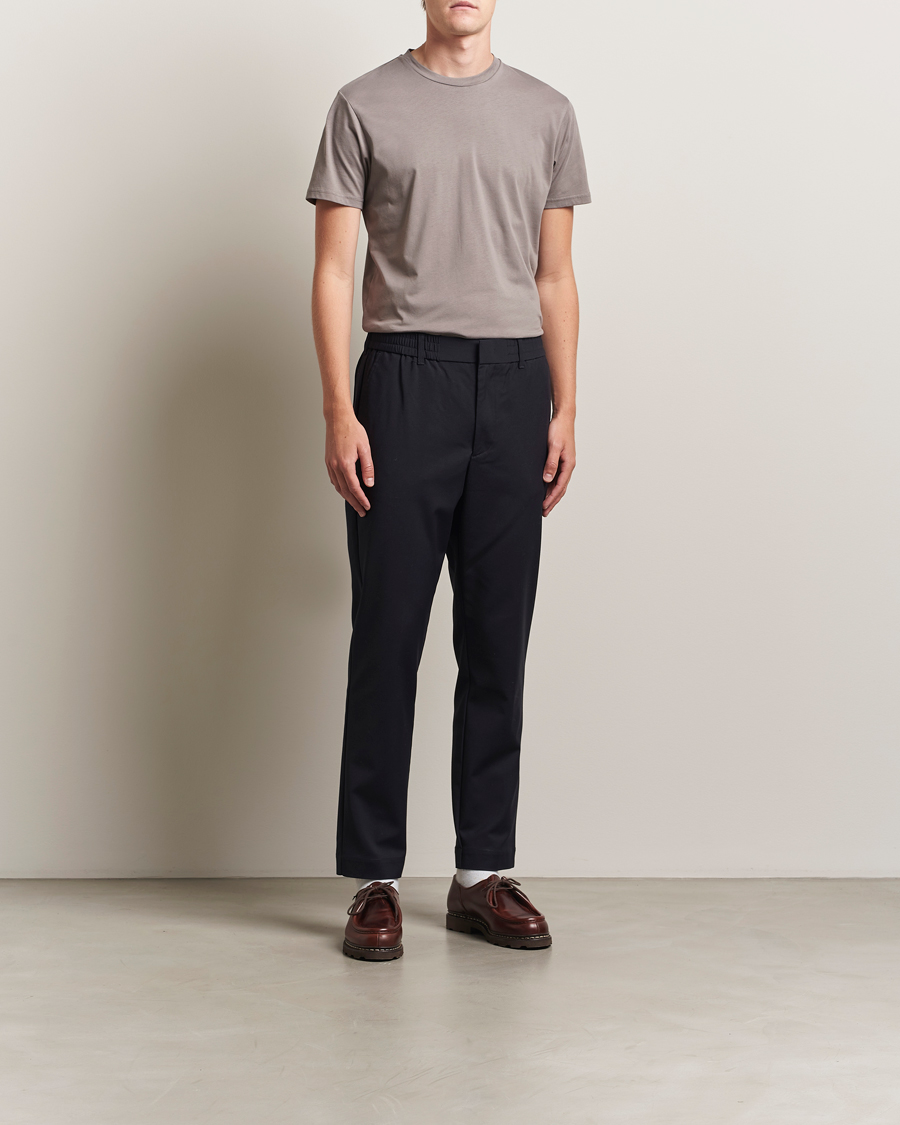 Homme | T-shirts | Sunspel | Riviera Midweight T-Shirt Iron Grey