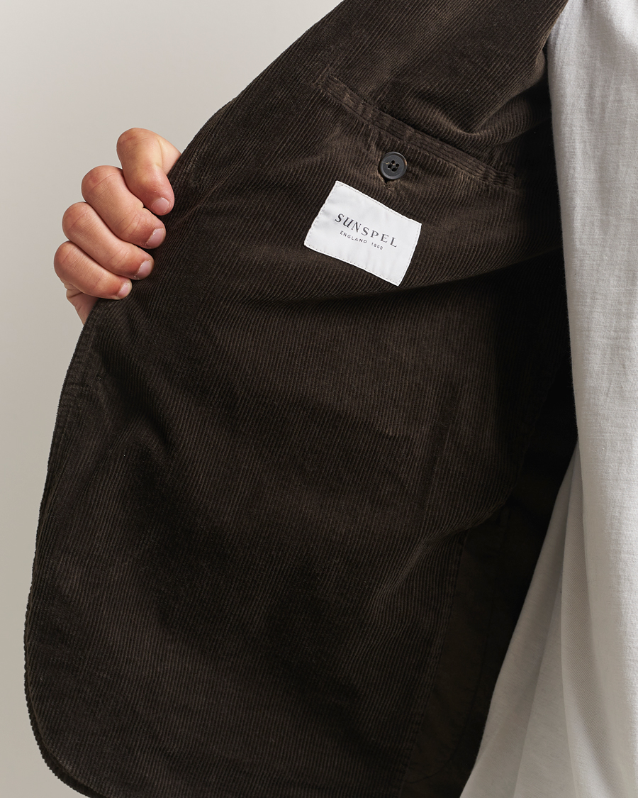 Homme | Blazers | Sunspel | Relaxed Corduroy Blazer Coffee