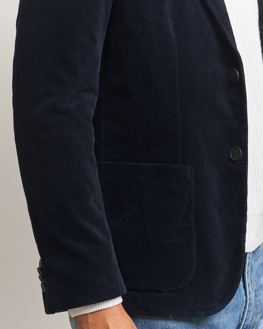 Homme | Blazers | Sunspel | Relaxed Corduroy Blazer Navy