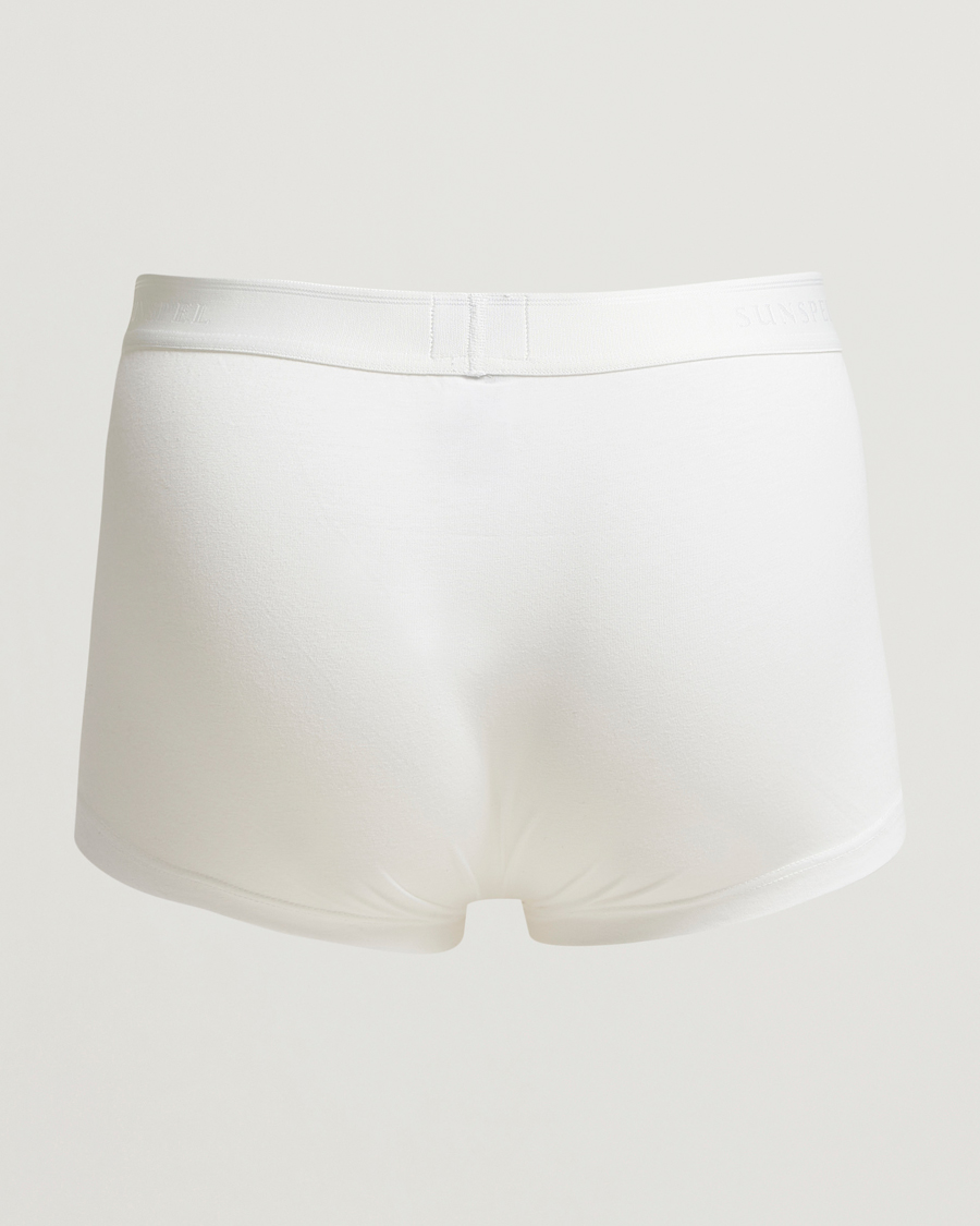 Homme | Sous-Vêtements Et Chaussettes | Sunspel | 3-Pack Cotton Stretch Trunk White