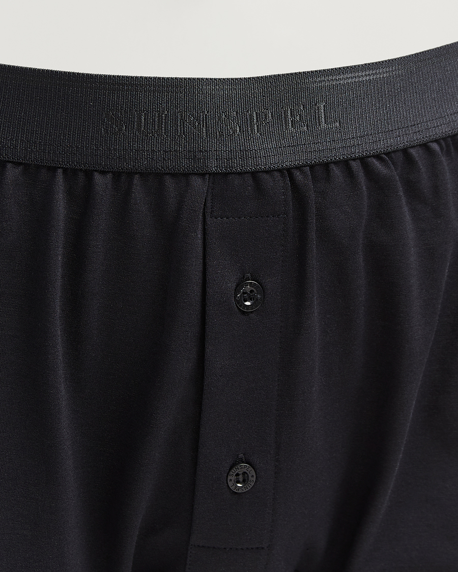Homme | Sous-Vêtements Et Chaussettes | Sunspel | Superfine Two Button Cotton Black
