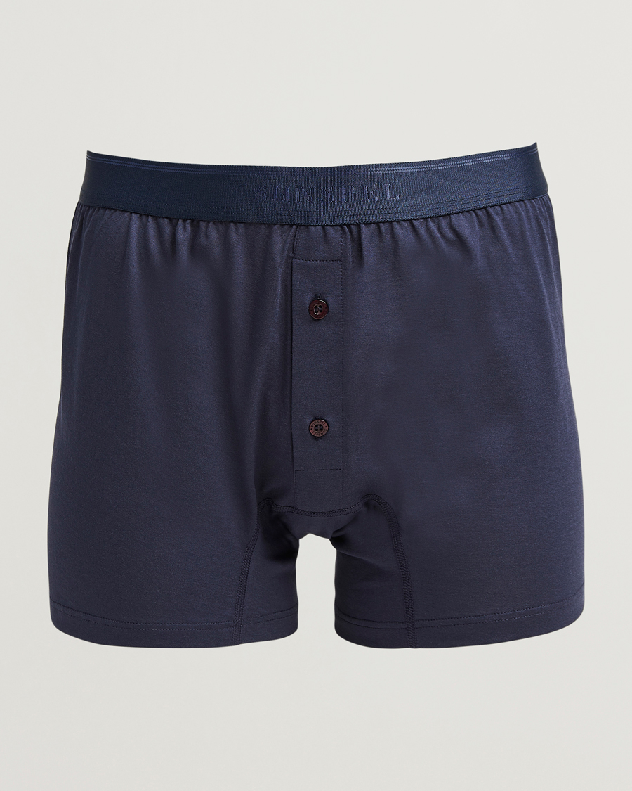 Homme | Sous-Vêtements Et Chaussettes | Sunspel | Superfine Two Button Cotton Navy