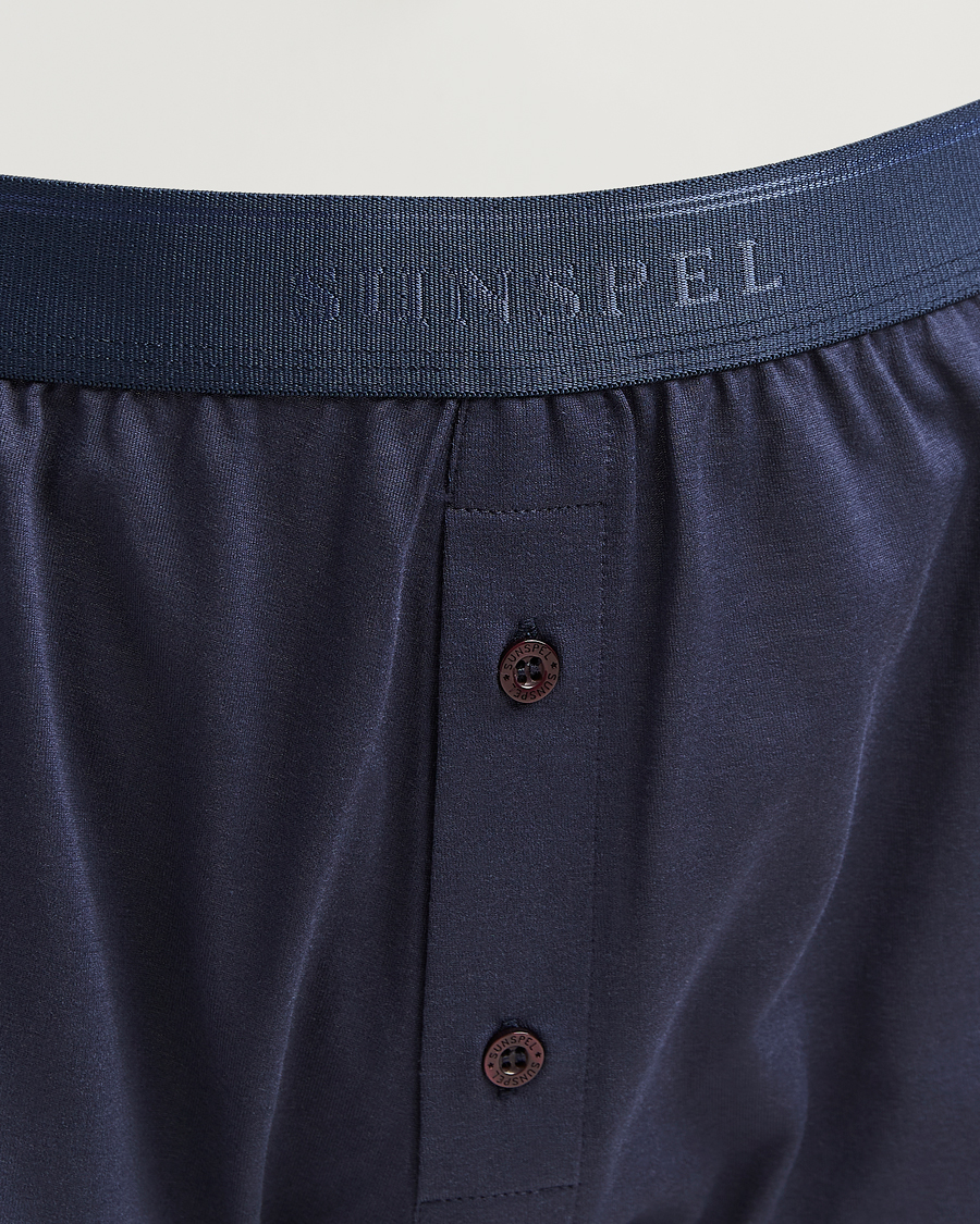 Homme | Sous-Vêtements Et Chaussettes | Sunspel | Superfine Two Button Cotton Navy