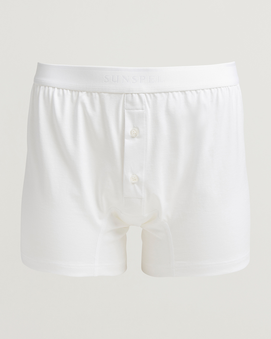 Homme | Sous-Vêtements Et Chaussettes | Sunspel | Superfine Two Button Cotton White