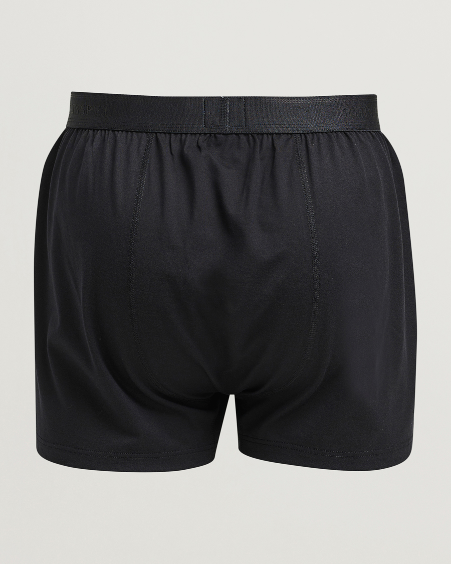 Homme | Sous-Vêtements Et Chaussettes | Sunspel | Superfine One Button Boxer Black