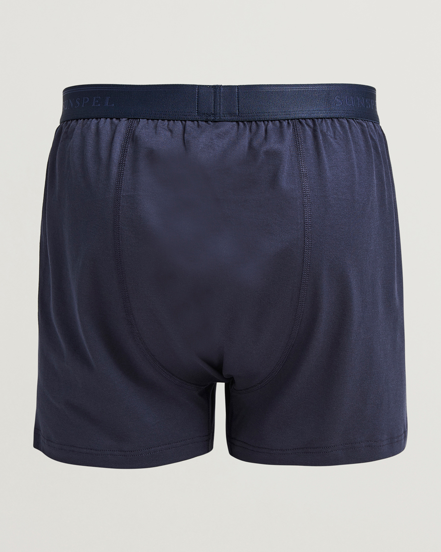 Homme | Sous-Vêtements Et Chaussettes | Sunspel | Superfine One Button Boxer Navy