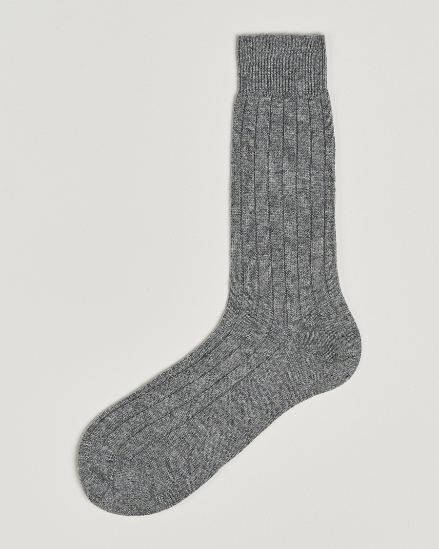 Homme | Sous-Vêtements Et Chaussettes | Bresciani | Wool/Cashmere Ribbed Socks Grey Melange