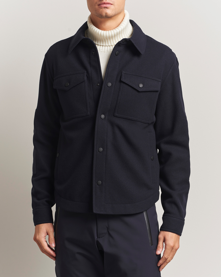 Homme | Manteaux Et Vestes | Moncler Grenoble | Brushed Cotton Overshirt Navy