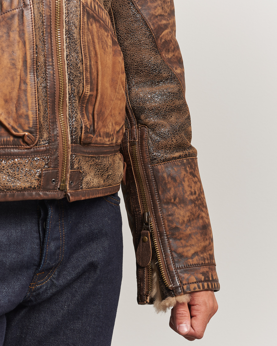 Homme | Manteaux Et Vestes | Polo Ralph Lauren | Sherling Lined Bomber Jacket Brown Earth