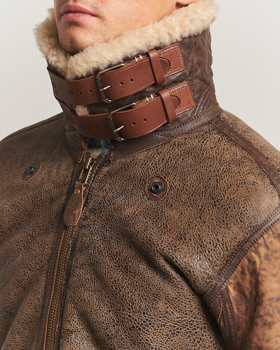 Homme | Manteaux Et Vestes | Polo Ralph Lauren | Sherling Lined Bomber Jacket Brown Earth