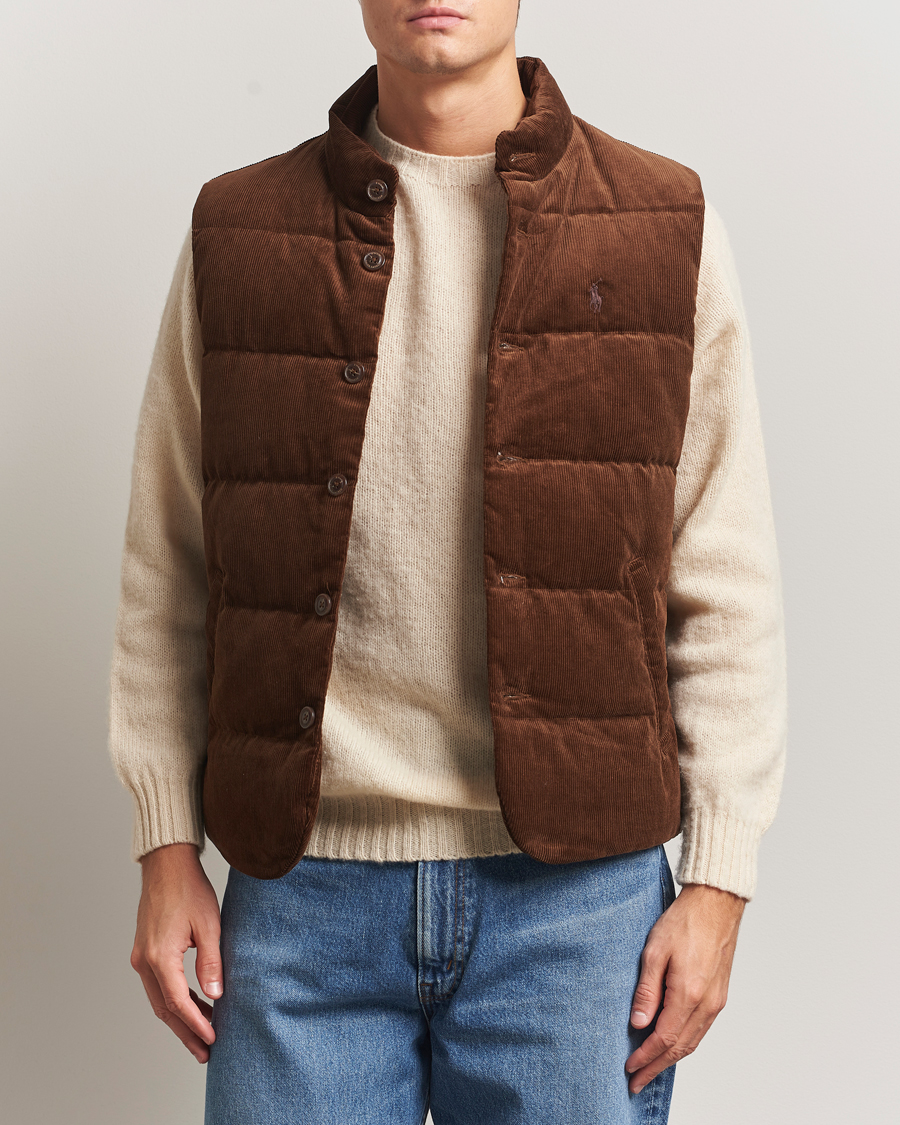 Homme | Manteaux Et Vestes | Polo Ralph Lauren | Quilted Corduroy Vest Pale Russet