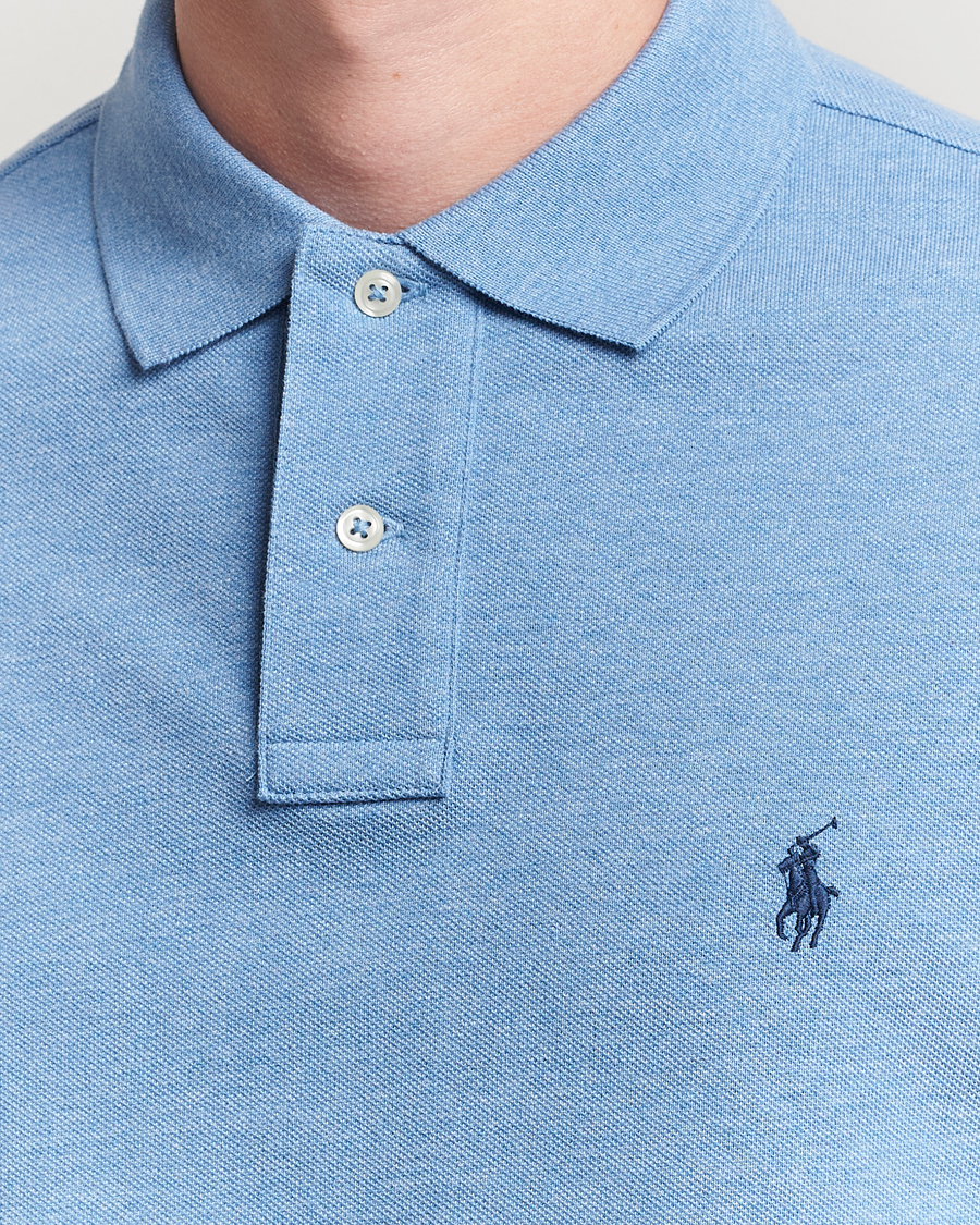 Homme | Polos | Polo Ralph Lauren | Custom Slim Fit Long Sleeve Polo Soft Royal Heather