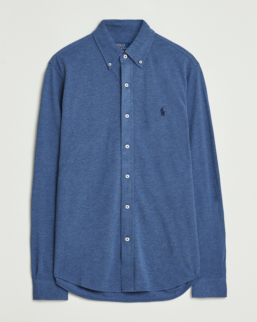 Homme | Chemises | Polo Ralph Lauren | Featherweight Mesh Shirt Derby Blue Heather