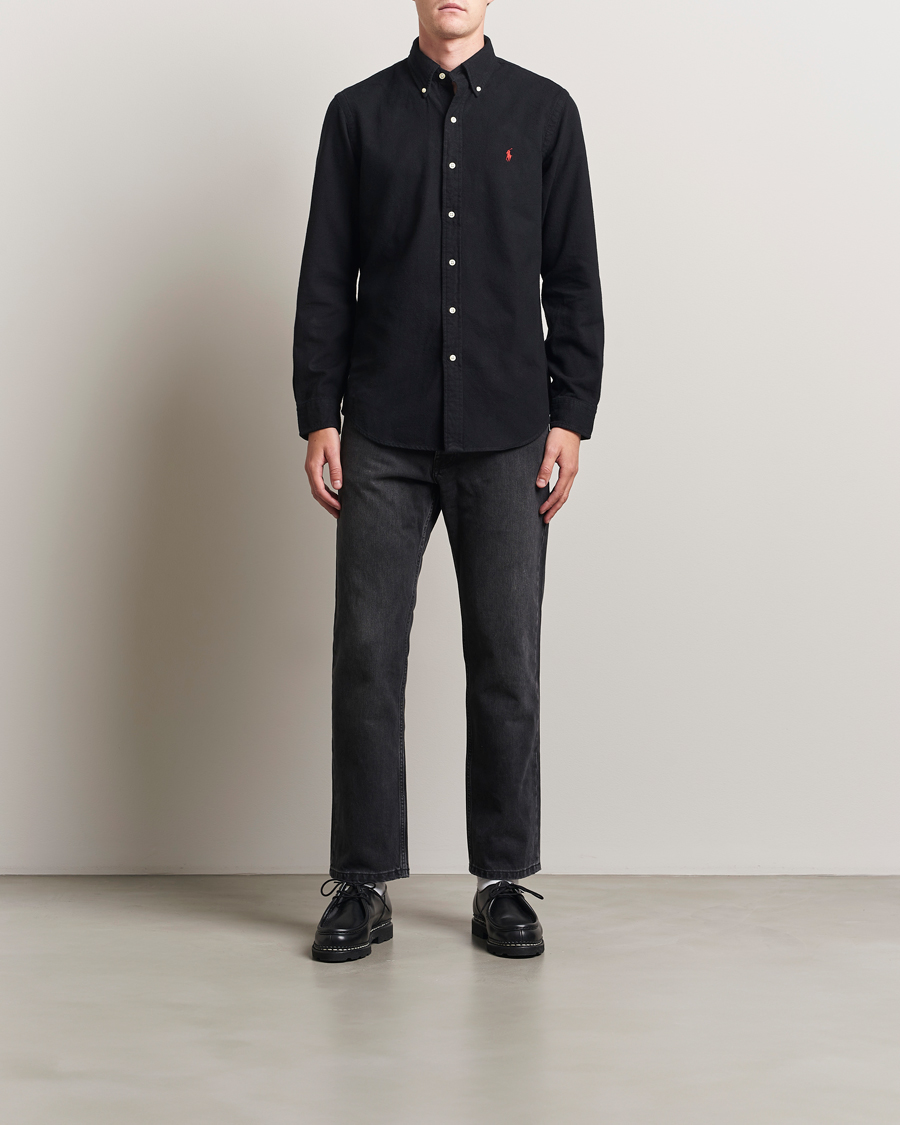 Homme | Chemises | Polo Ralph Lauren | Custom Fit Brushed Flannel Shirt Polo Black