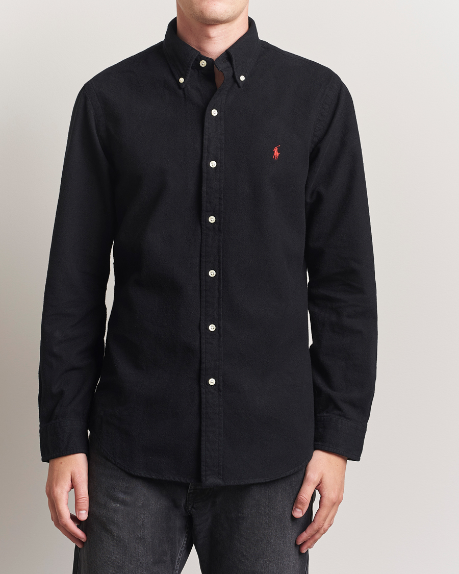 Homme | Chemises | Polo Ralph Lauren | Custom Fit Brushed Flannel Shirt Polo Black
