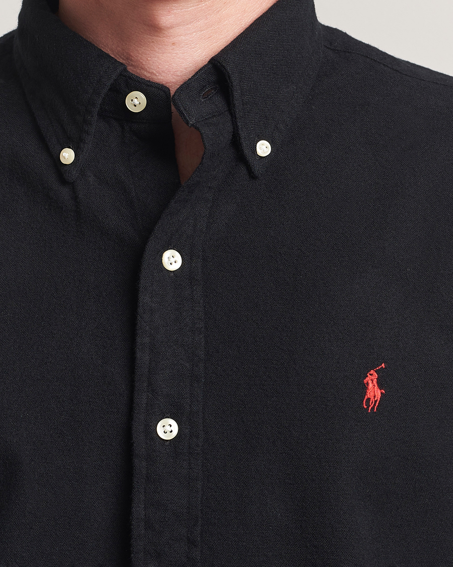 Homme | Chemises | Polo Ralph Lauren | Custom Fit Brushed Flannel Shirt Polo Black