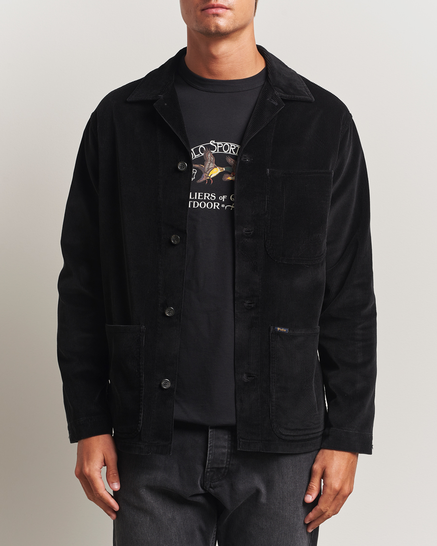 Homme | Chemises | Polo Ralph Lauren | Corduroy Pocket Shirt Polo Black