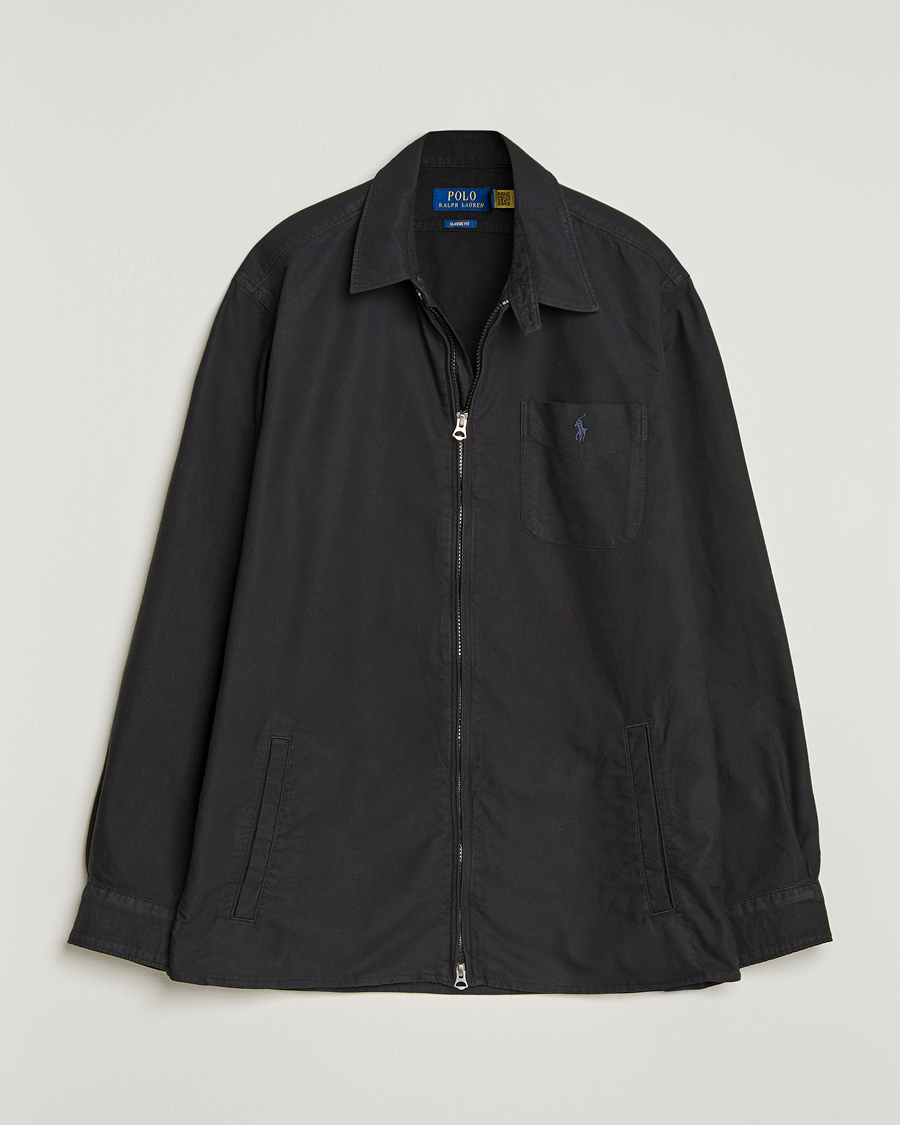 Homme | Chemises | Polo Ralph Lauren | Garment Dyed Oxford Overshirt Polo Black