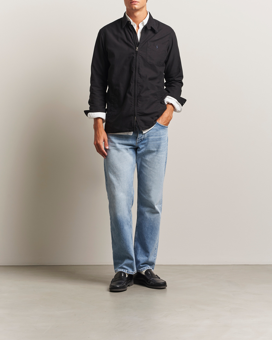 Homme | Chemises | Polo Ralph Lauren | Garment Dyed Oxford Overshirt Polo Black
